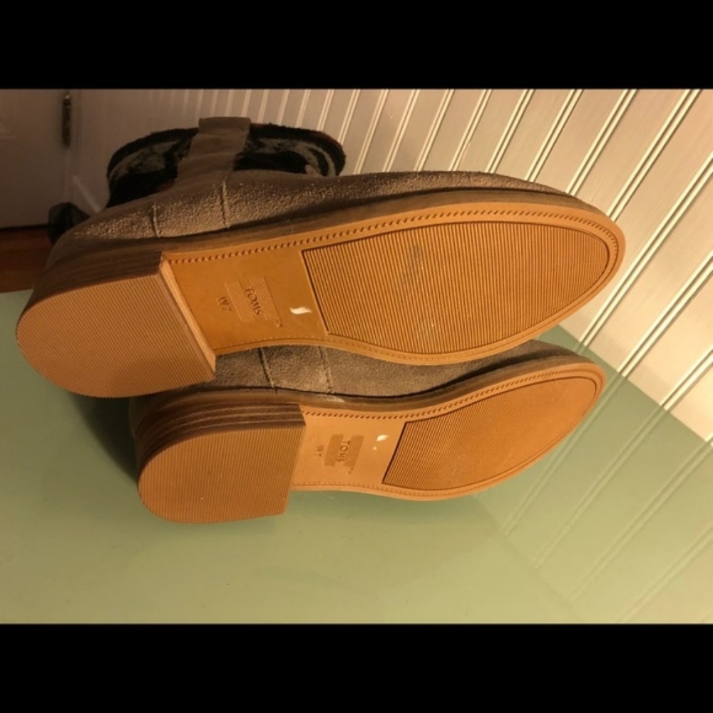 TOMS Laurel Boots- Deset Taupe Suede/Tribal Wool - Picture 4 of 8